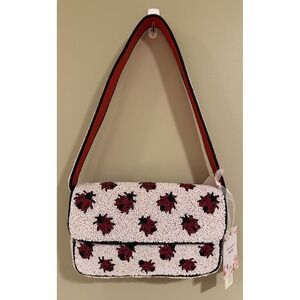 New Release Made In India VIRAL Ladybug Beaded Shoulder Bag NWT